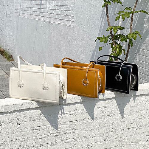 スクエアボストンバッグ ハンドバッグ 肩掛けbag レディース 人気 安い 韓国ファッション Ab7 Sinsakumall