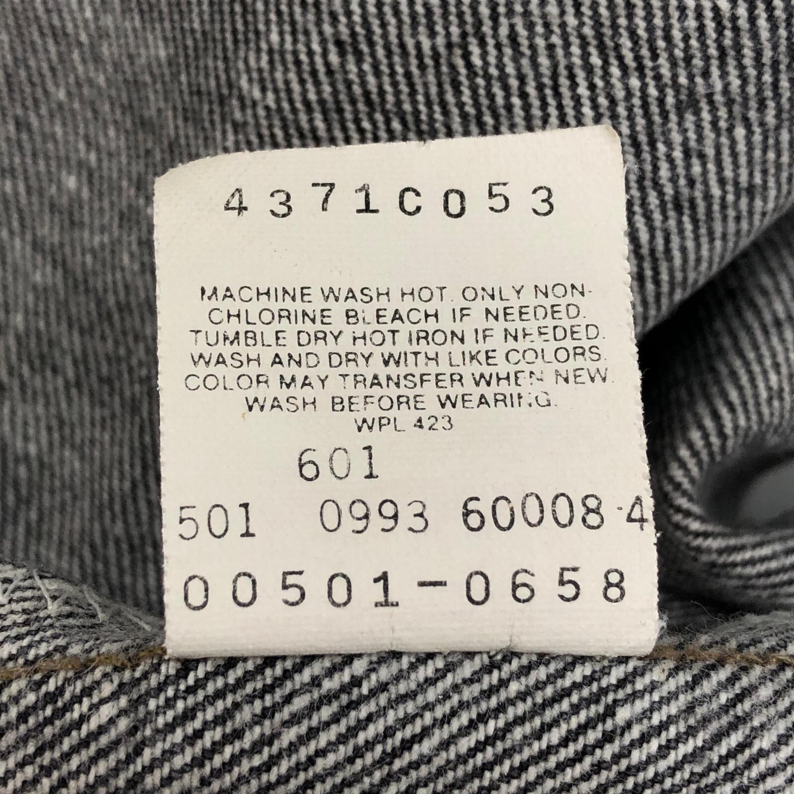 LEVI'S リーバイス 90年代 USA製 501- 0658 刻印 先染め グレー デニム