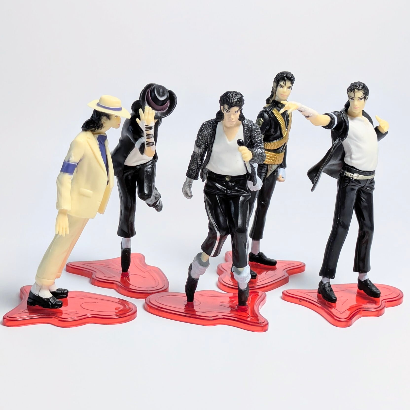 【 Michael Jackson   ( マイケルジャクソン ) 】PVCフィギュア5体セット〚アメリカン雑貨 アメトイ〛
