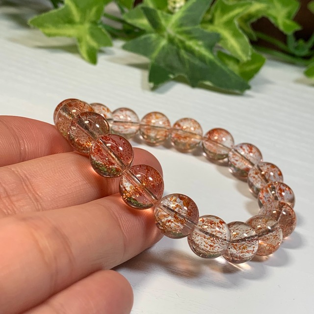 オレンジレピドクロサイトインクォーツ・ブレスレット