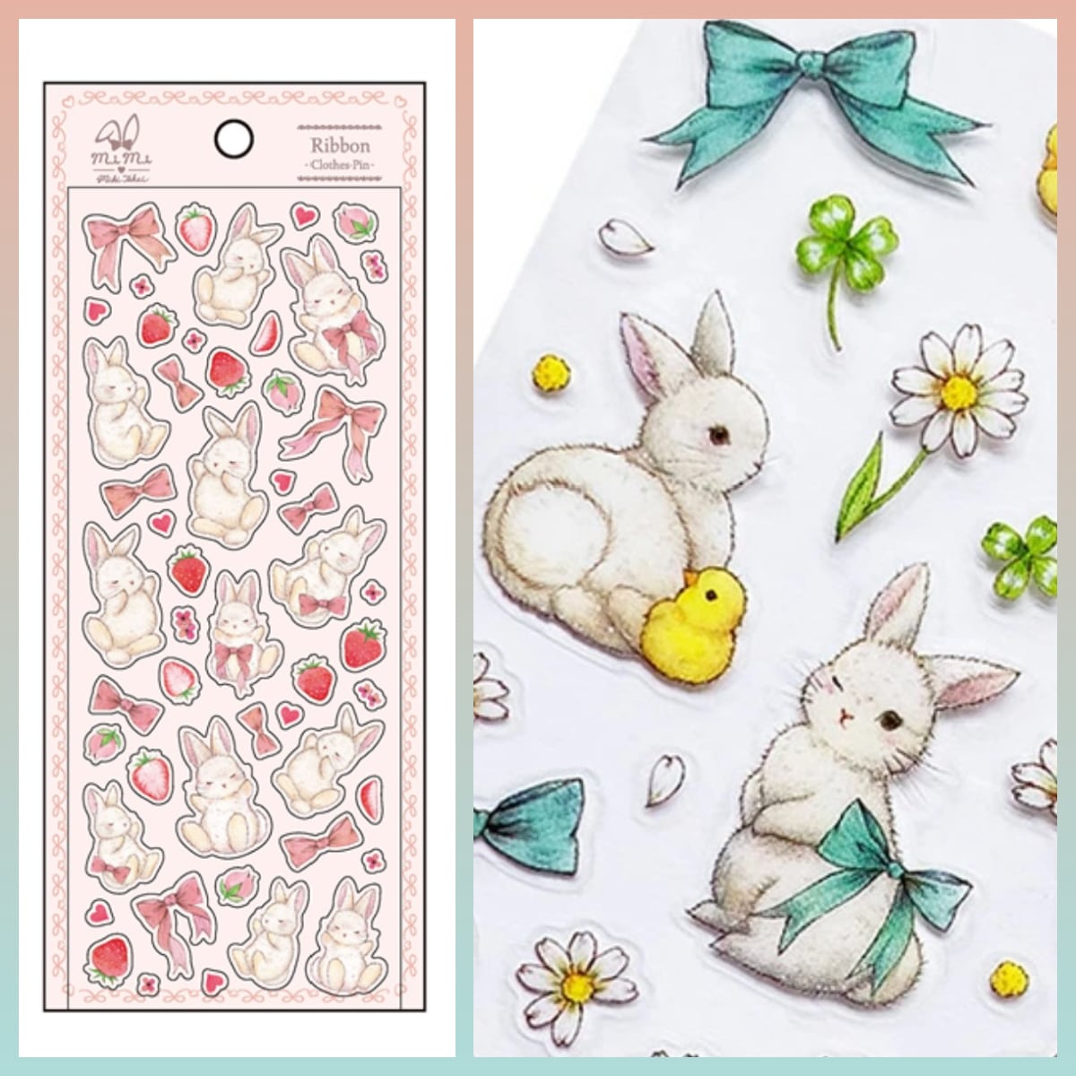 たけいみき クリアシール mimiシリーズ うさぎ