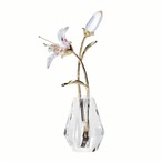 ユリの花 クリスタルガラス飾り ５色展開 ユリの花瓶