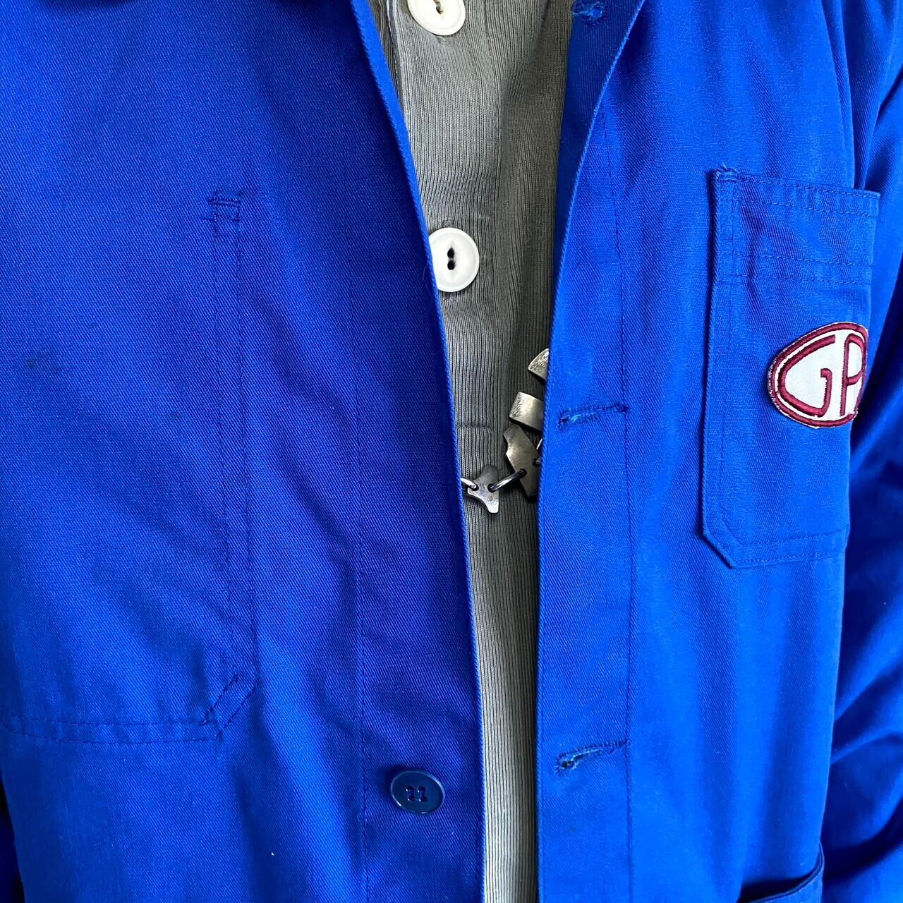 訳あり特価 企業ロゴ ワッペン コットンツイル ユーロワークジャケット