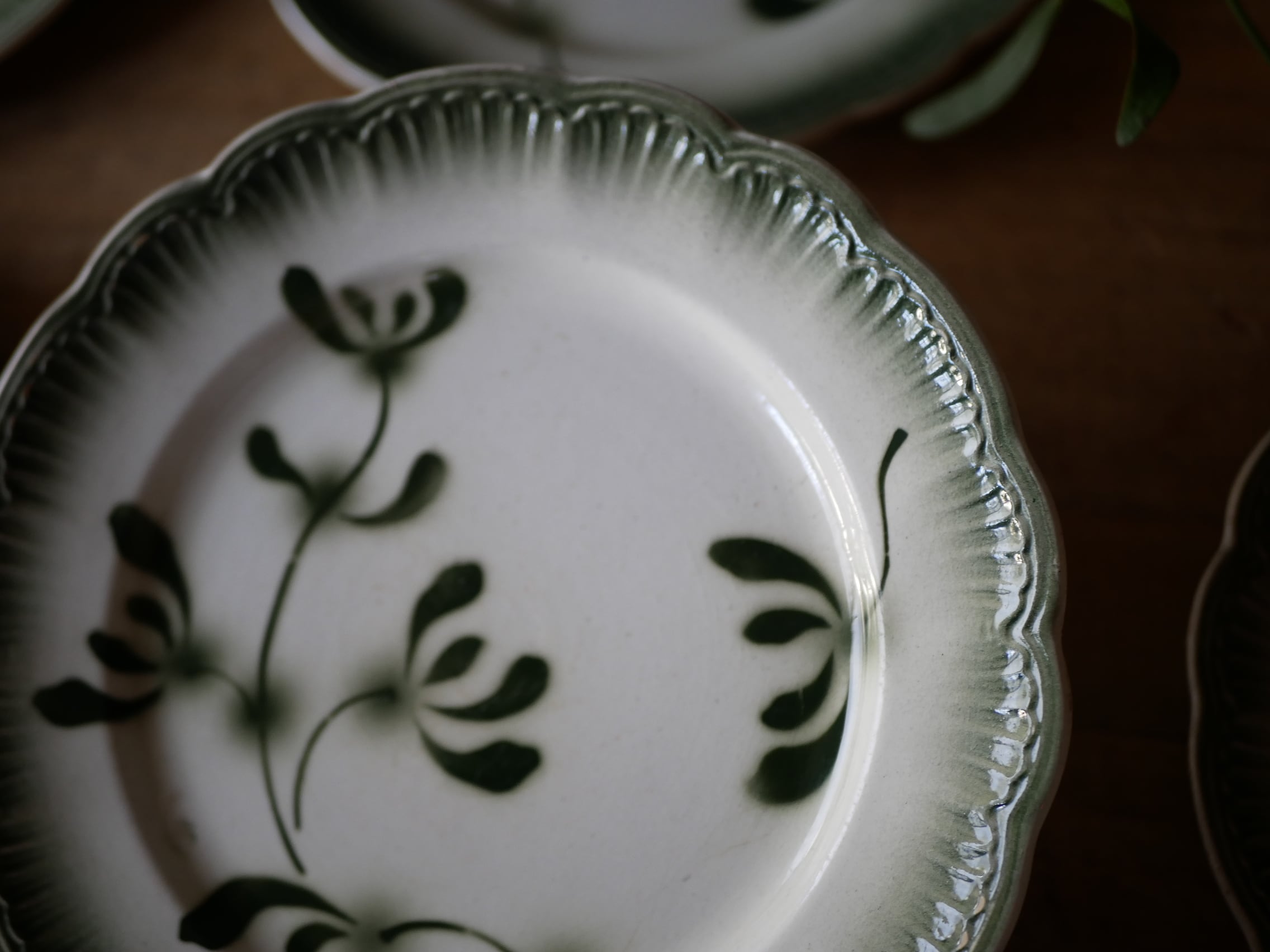 宿り木 ヤドリギ アンティークプレート デザートプレート