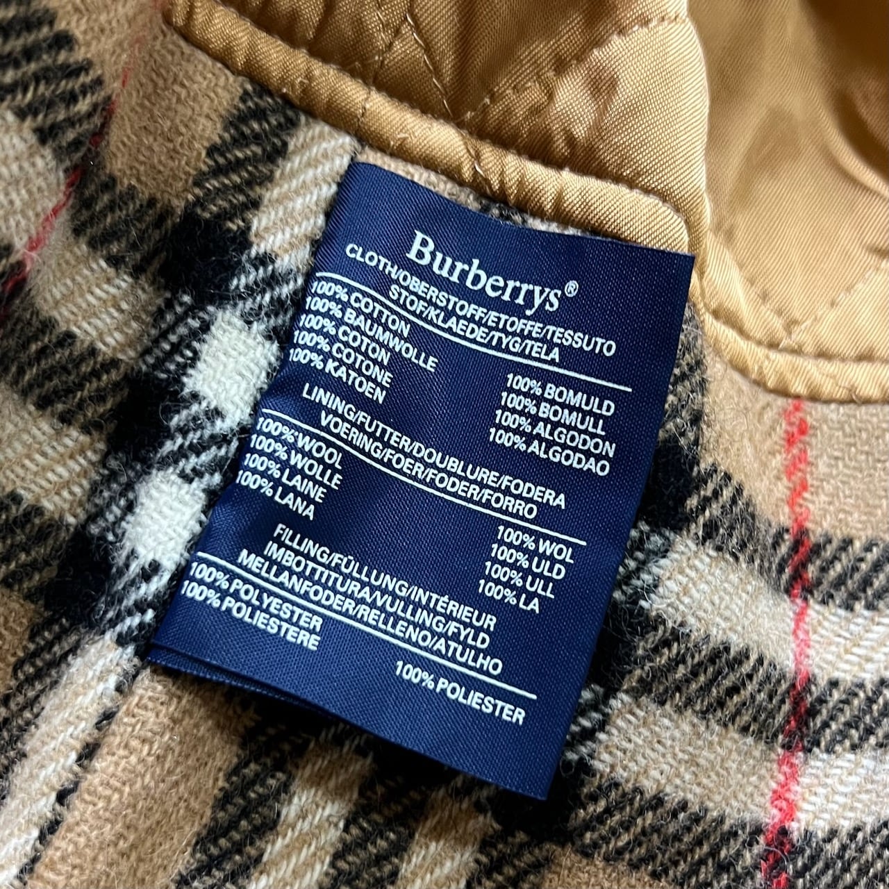 80s〜90s UK Burberry Burberrys' ノバチェック チンスト ライナー