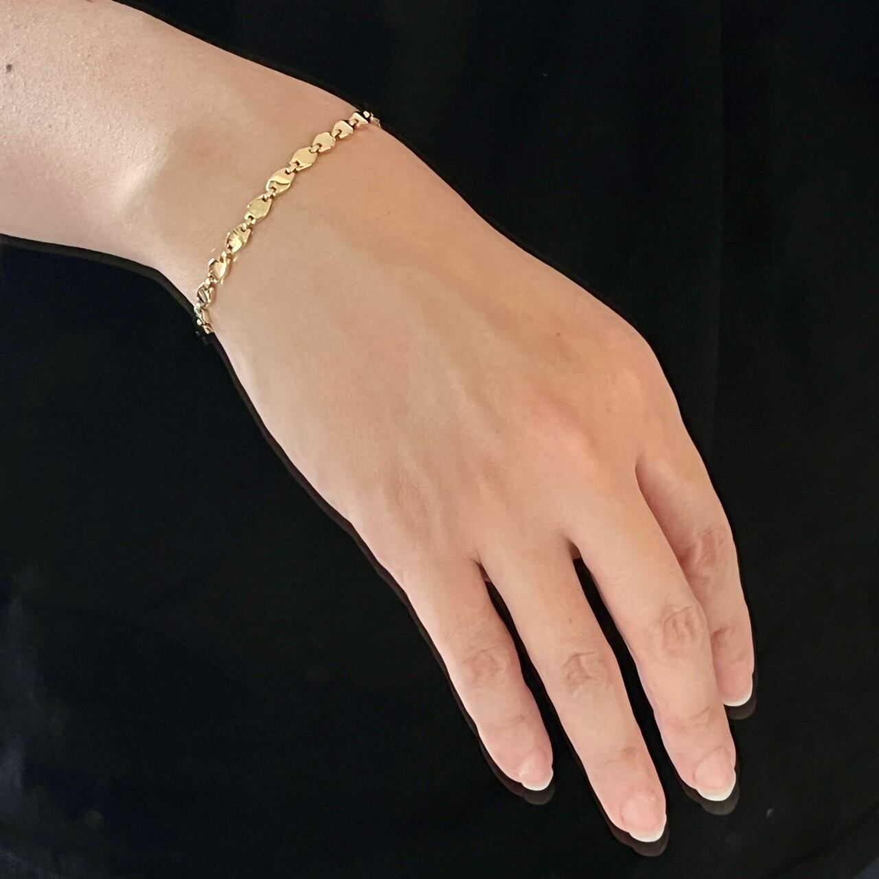 VINTAGE CARTIER 18K Gold Hexagon Link Bracelet | ヴィンテージ