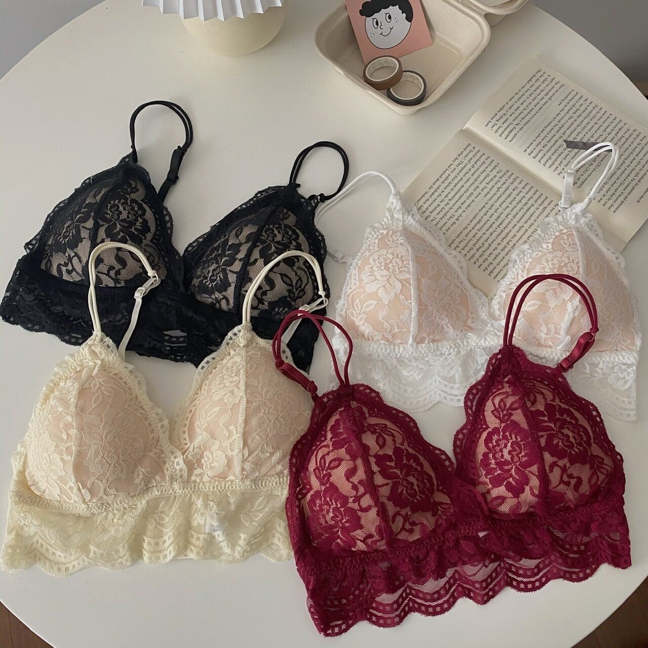 サマーレースブラ トライアングルリング バックレディース 夏物 指輪 ドラファッションホール58778391385