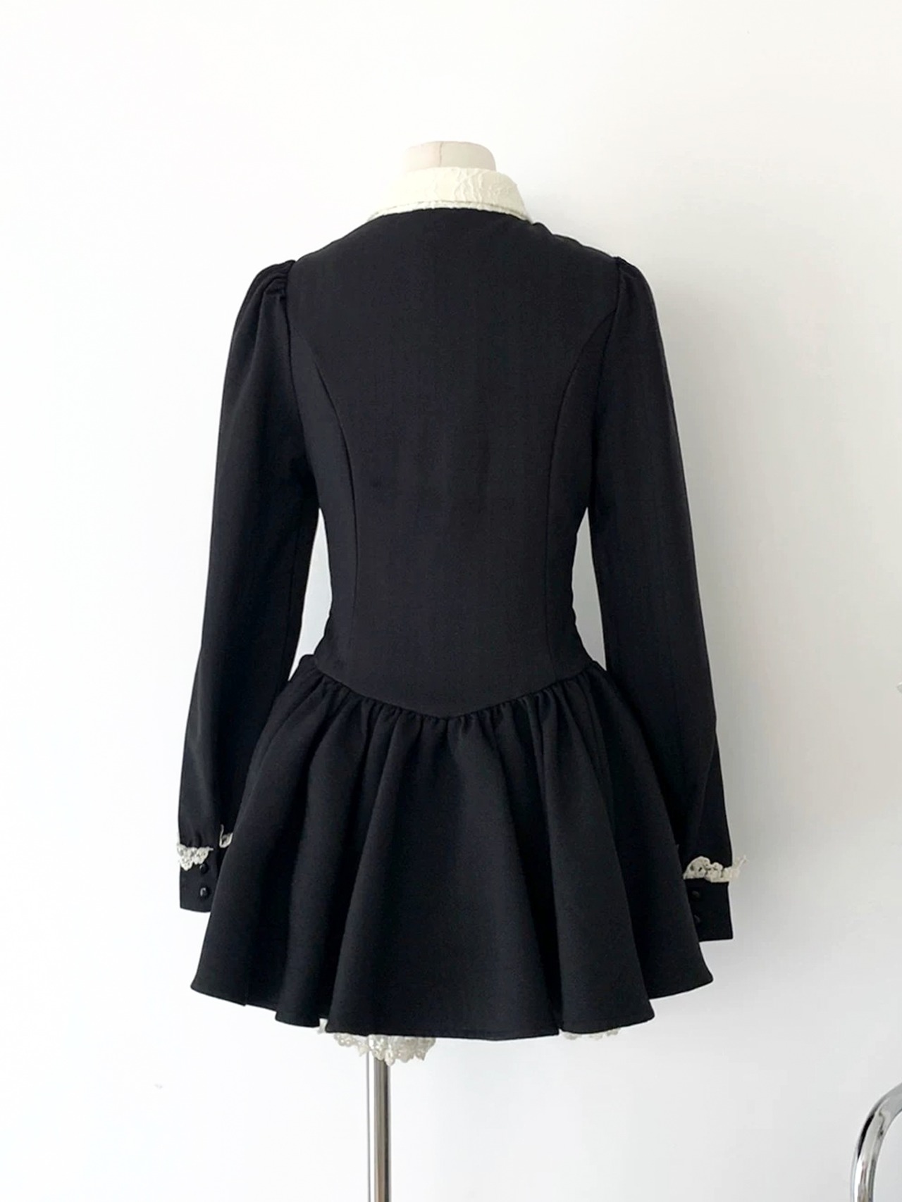 classical lace ribbon dress LK1900