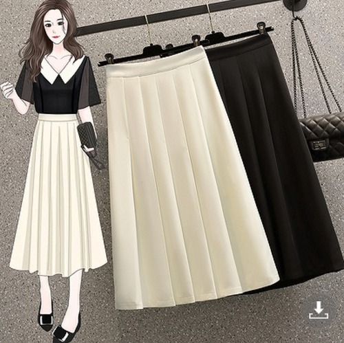 【大きいサイズL-4XL】【秋冬新作】ファッションスカート♪アンズ/ブラック2色展開◆#sedmvm-2009017