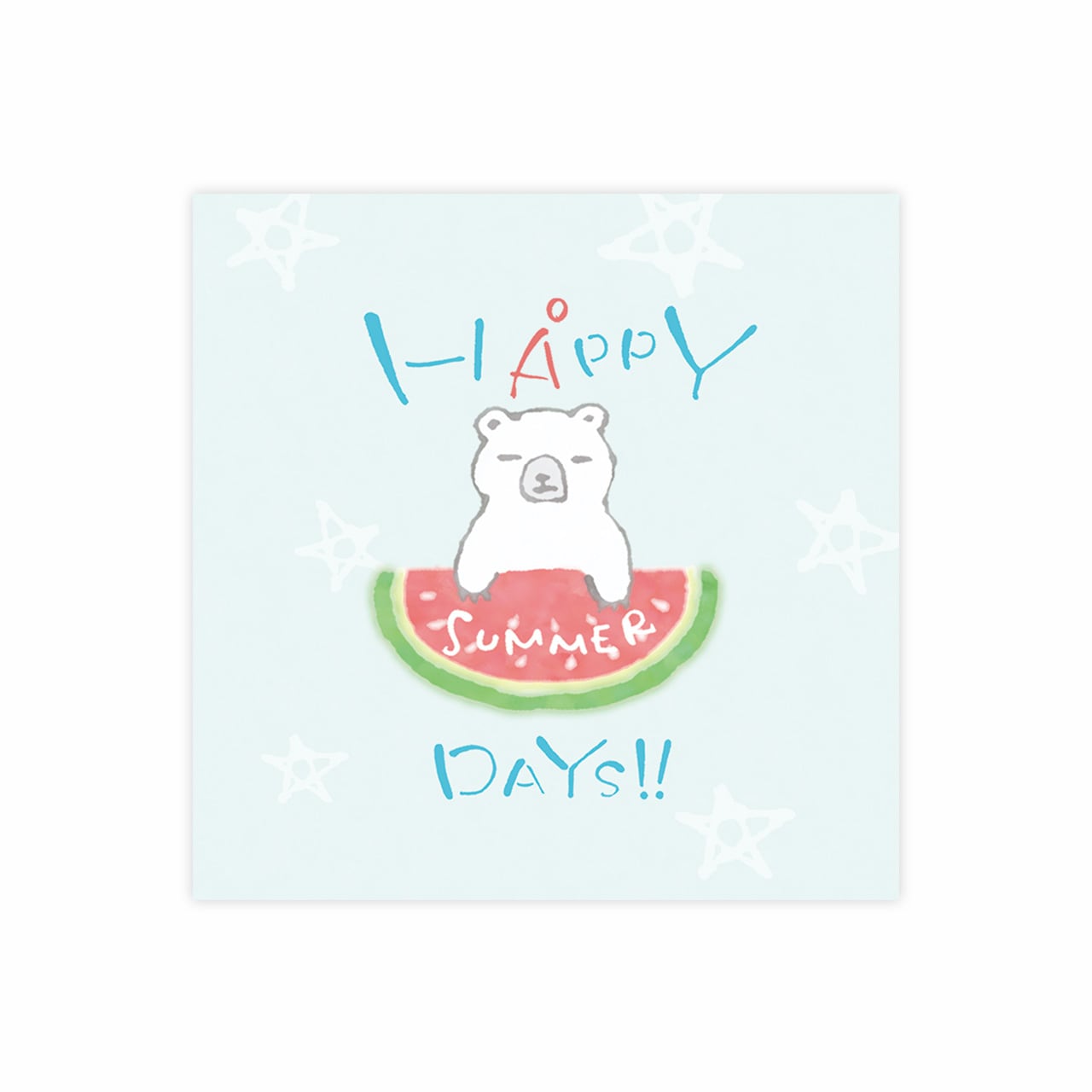 メッセージカード『夏の白クマメッセージカード』～atelier cygne