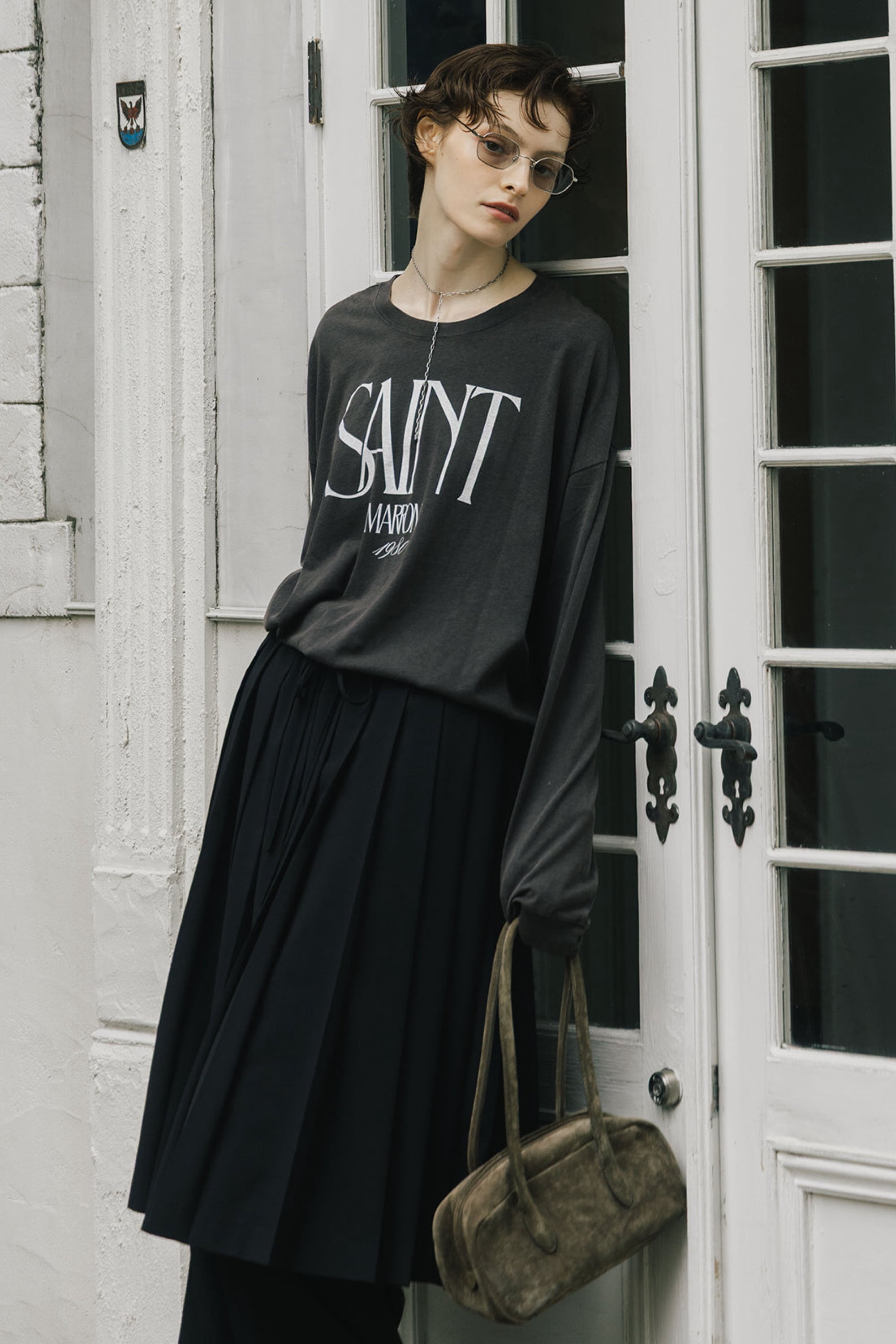 CREDONA PARMANENT L/S TEE パーマネントロングスリーブT SAINT MARRON