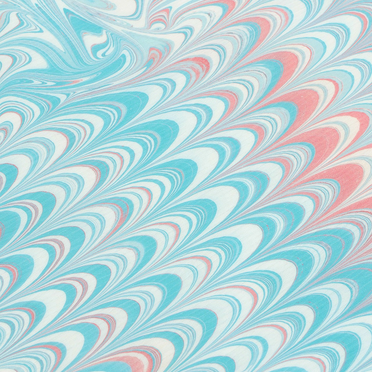 ❤︎リバーシブル半巾帯 　ハート墨流し［ Blue ピーコック］