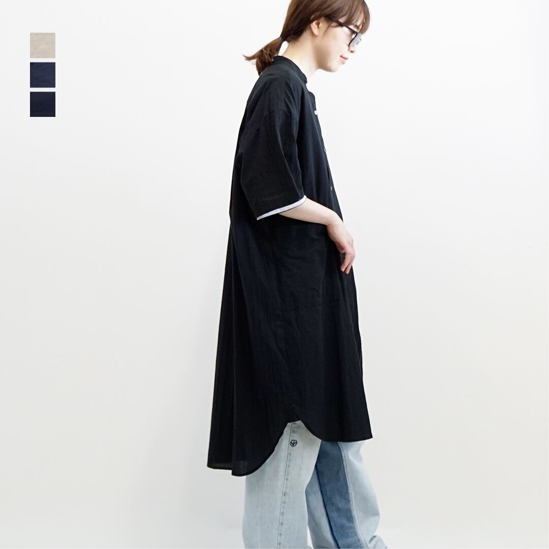 MidiUmi ミディウミ half slv work shirt one piece ハーフスリーブシャツワンピース (2-759247)