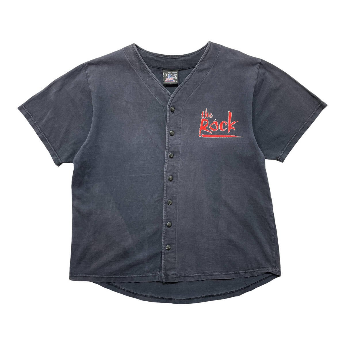 入手困難 ザロック ドウェイン ジョンソン フットボールシャツ USA製 黒 古着 USA製 WWE The Rock ザ・ロック ドウェインジョンソン