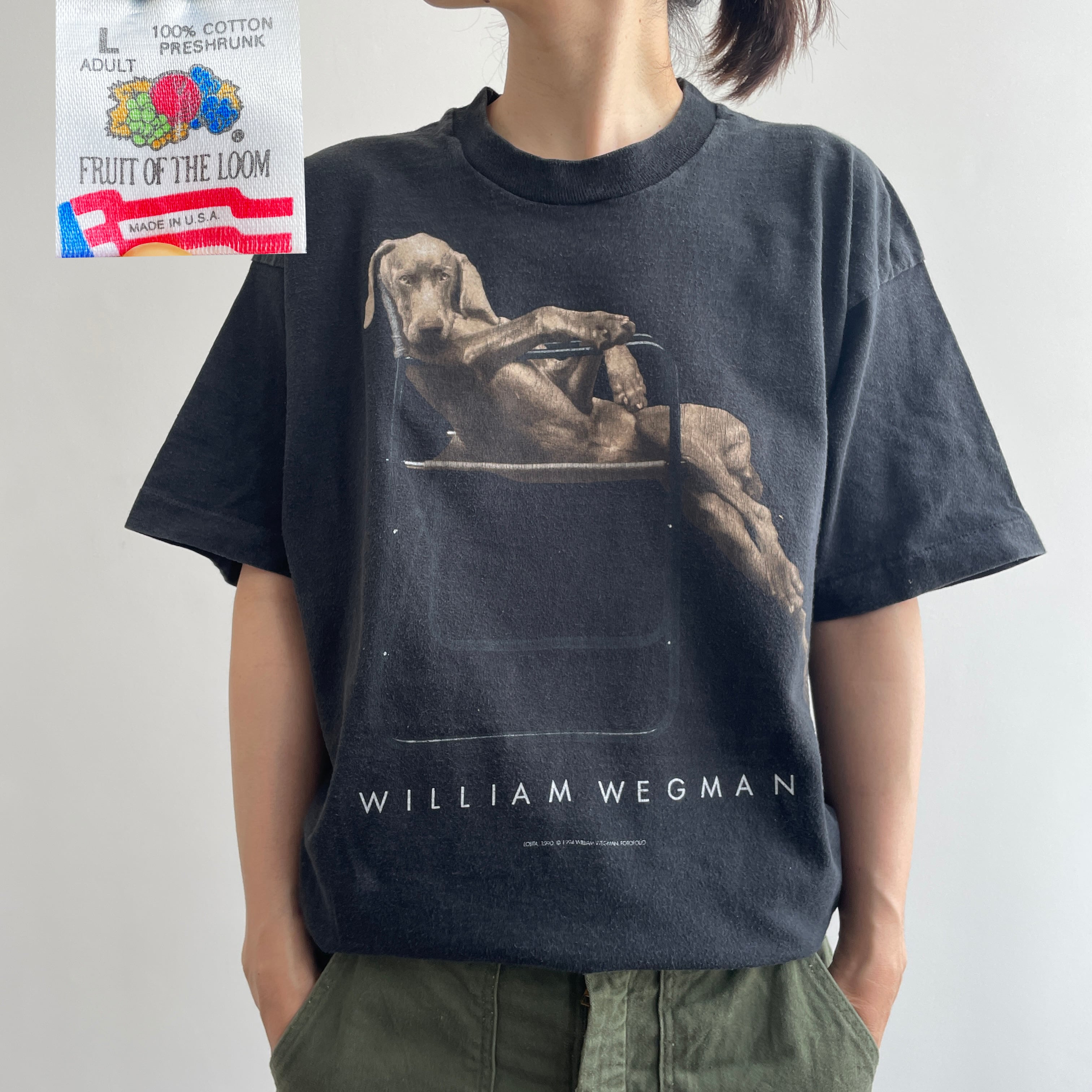 【稀少】William Wegman 犬  L  90s　USA製　ヴィンテージ