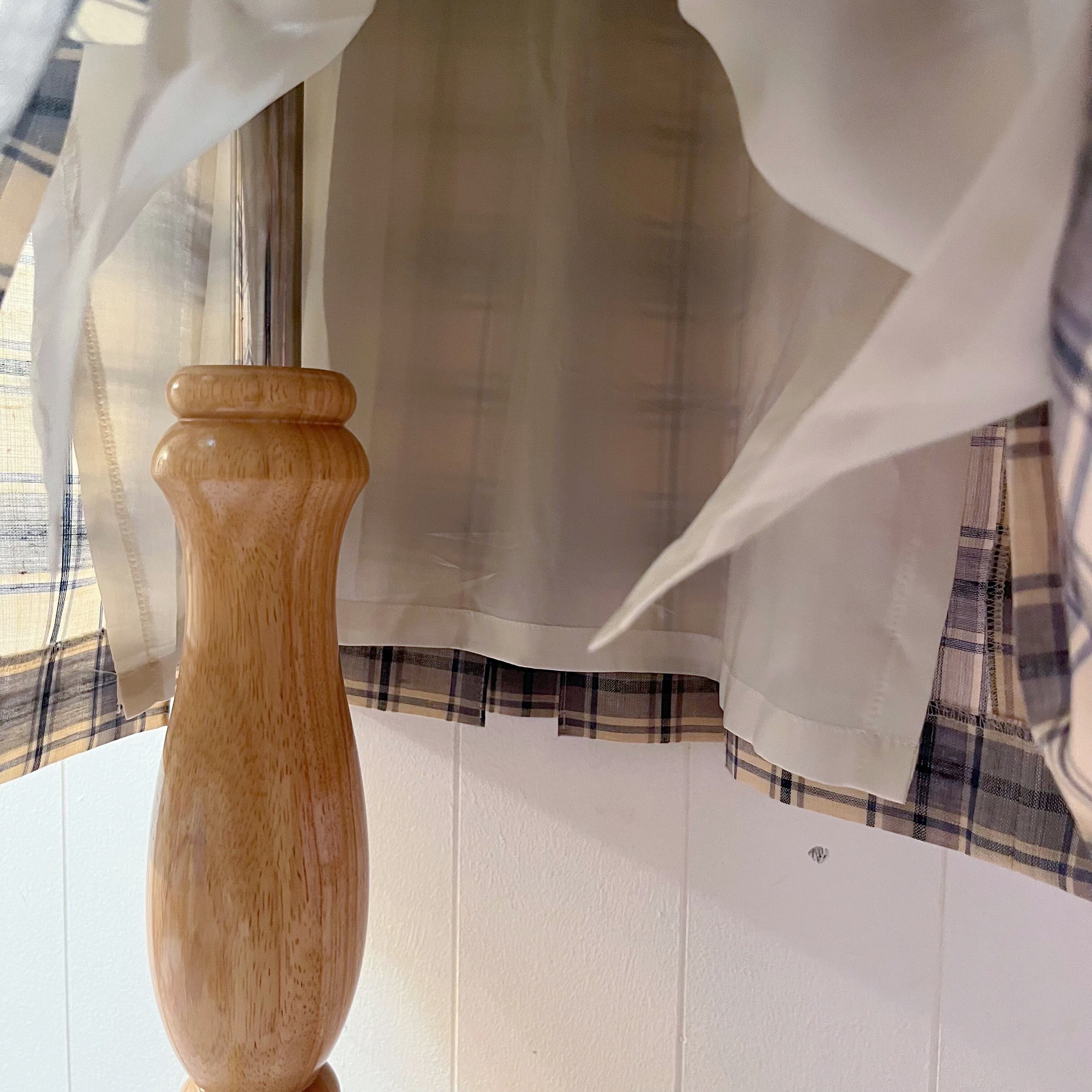 DAKS / blue beige check skirt