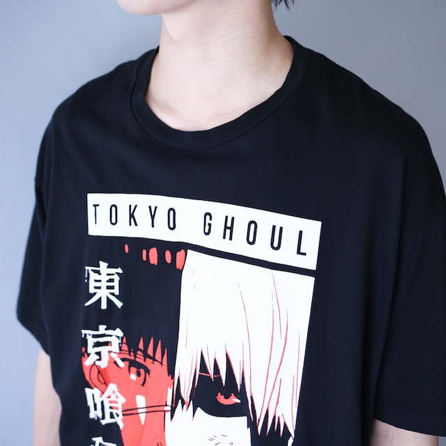 ”東京喰種×金木くん"  2 face box printed tee