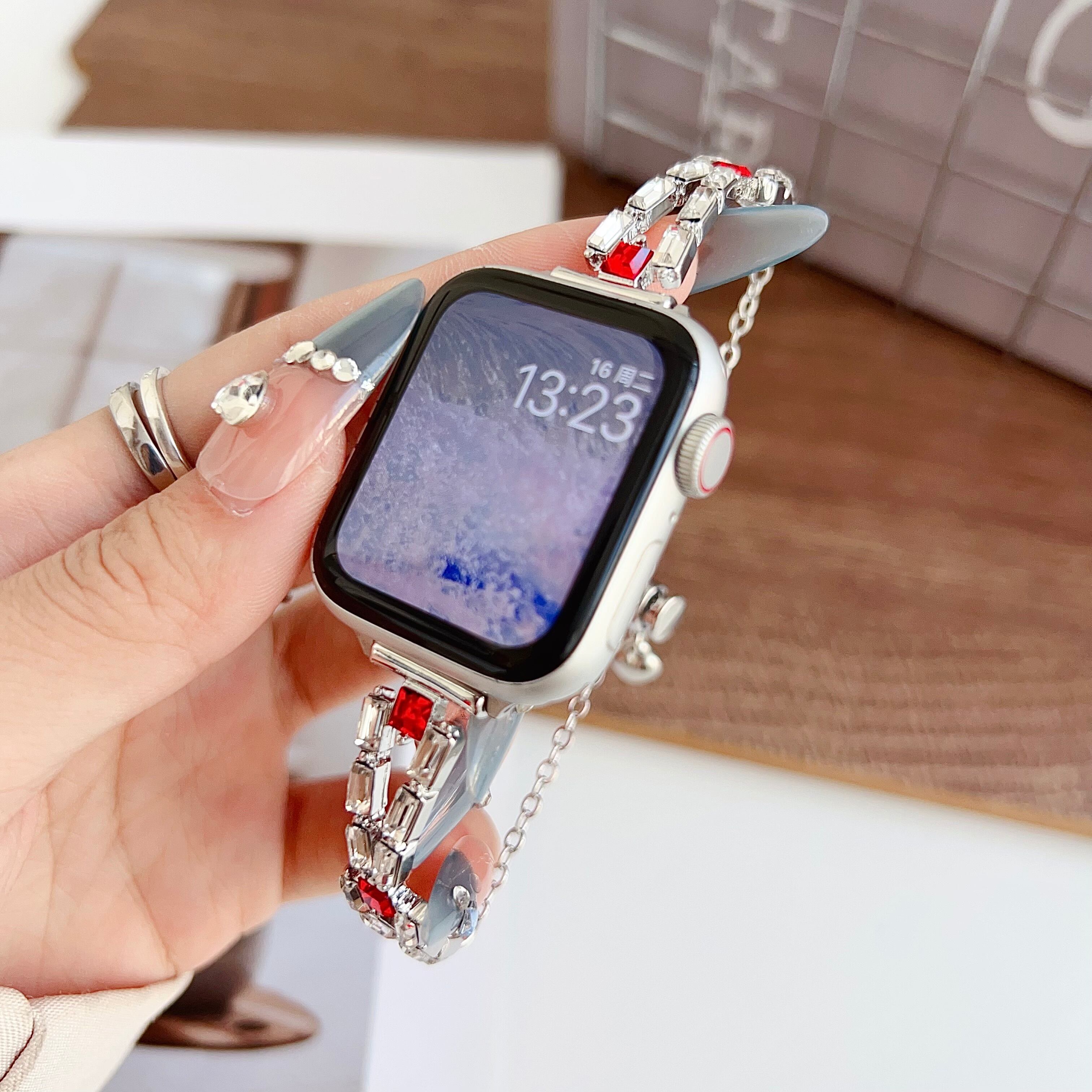 ブレスレット風 Apple Watch バンド キラキラ ジュエリー ライン