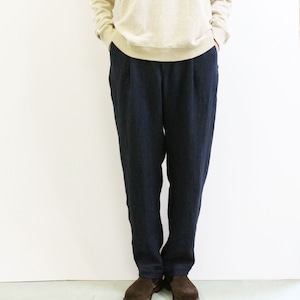 COMM.ARCH.  コム・アーチ LINEN VIYELLA TROUSERS  リネンビエラトラウザーズ　-DEEP OCEAN-