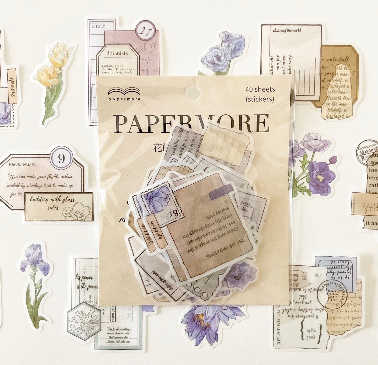 collage フレークシール purple