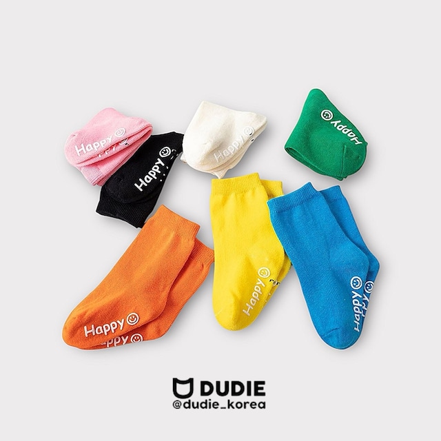 【取寄】dudie｜happy week 7-pair socks set｜ハッピーウィーク7足セット｜S-XL｜kids&jr｜26 spring