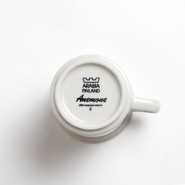 MEさま専用：ARABIA アラビア Anemone アネモネ 85mm マグカップ＆ソーサー - 21 北欧ヴィンテージ