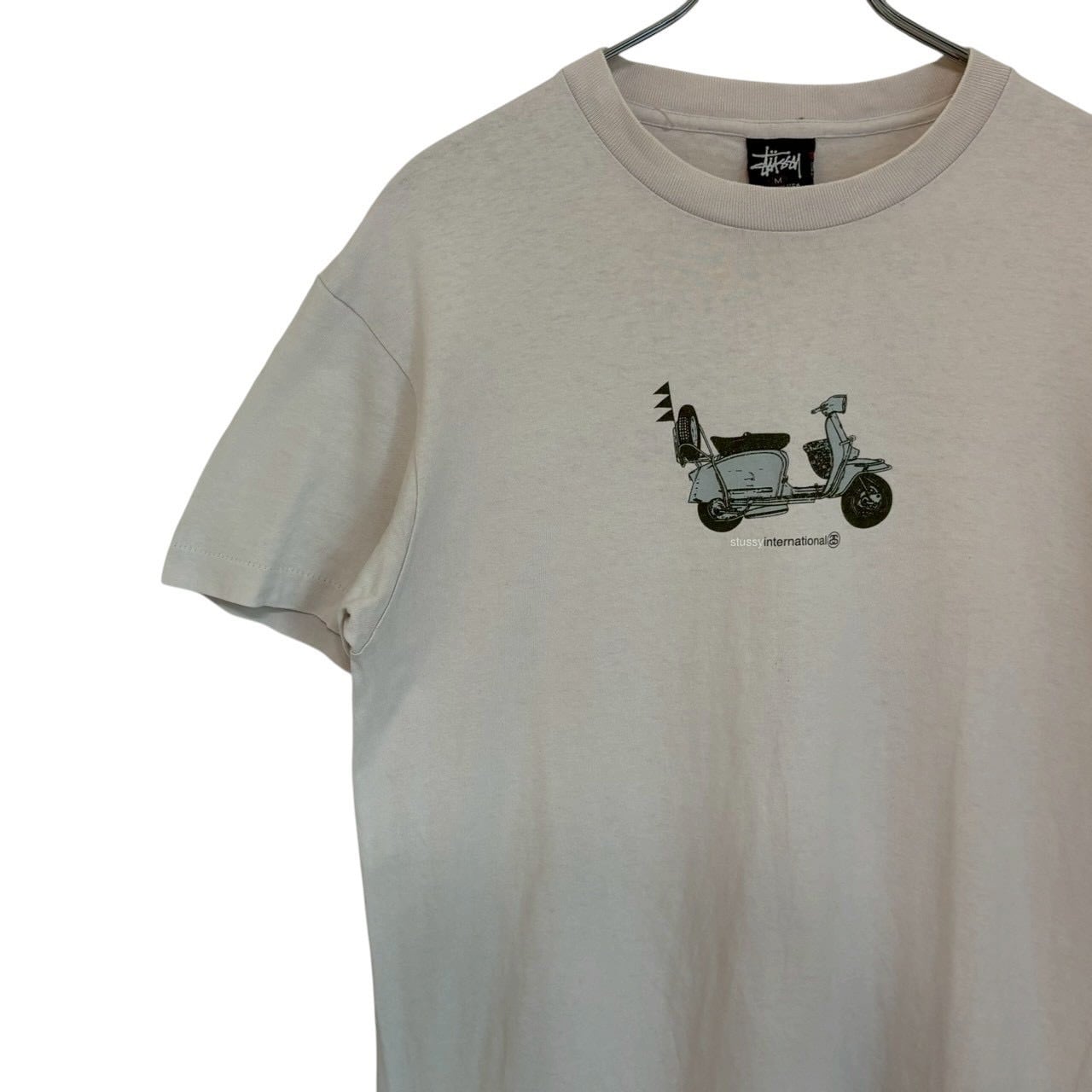 stussy ステューシー Tシャツ M センターロゴ プリント バイク USA製