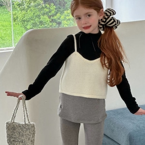 秋フェイクレイヤードフレアパンツ