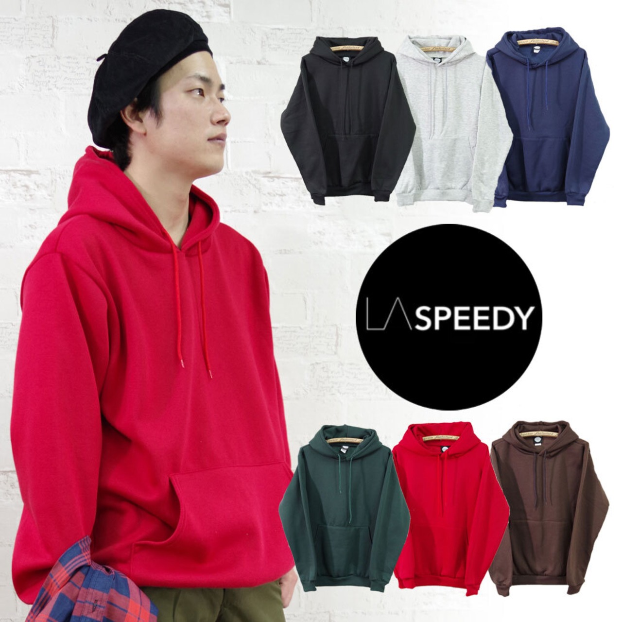 【LA SPEEDY(エルエースピーディ)】Classic Fleece Hooded Pullover クラシックフリースフーデッドプルオーバー