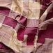 襤褸 古布 木綿 格子模様 布団皮 解き ジャパンヴィンテージ ファブリック テキスタイル リメイク素材 | boro japanese fabric vintage cotton checkered pattern futon cover textile cloth