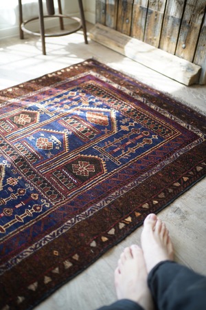 【225】Vintage Afghan Baluch rug 1960's