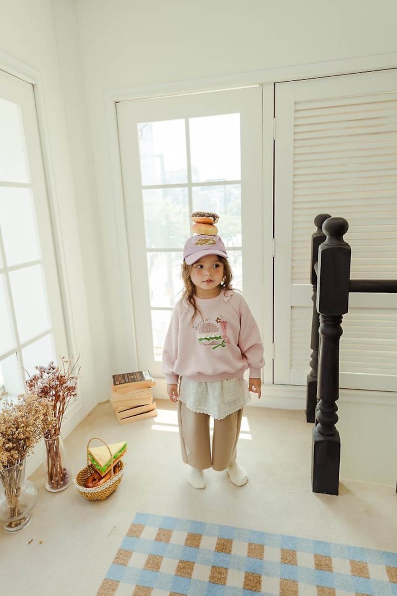 韓国子供服 / 26Autumn / 〖取寄〗milkpowder /バーガースウェット / 女子服 *XS~JS*