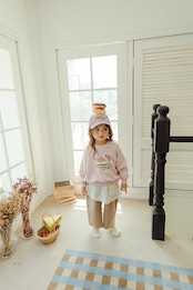 韓国子供服 / 26Autumn / 〖取寄〗milkpowder /バーガースウェット / 女子服 *XS~JS*