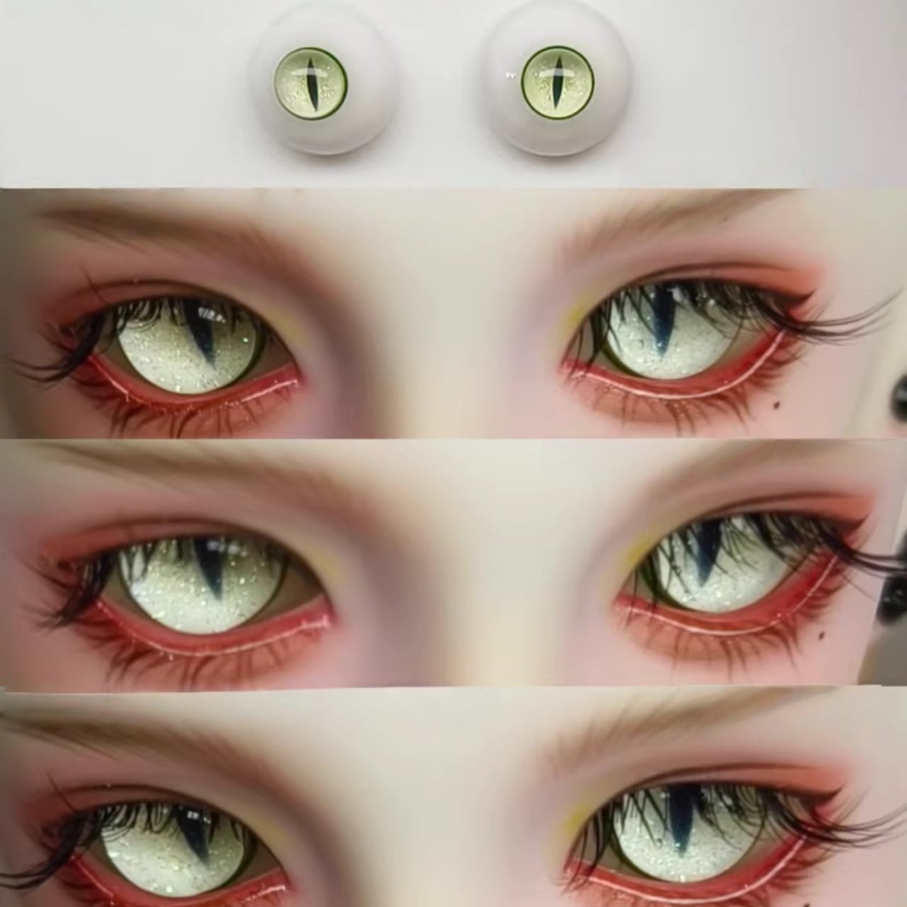 受注製作】【BJD 石膏アイ】猫目シリーズ A1 縦瞳孔 獣瞳 3/4/6分