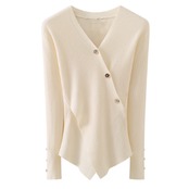 Asymmetrical Knit Pullover F0239