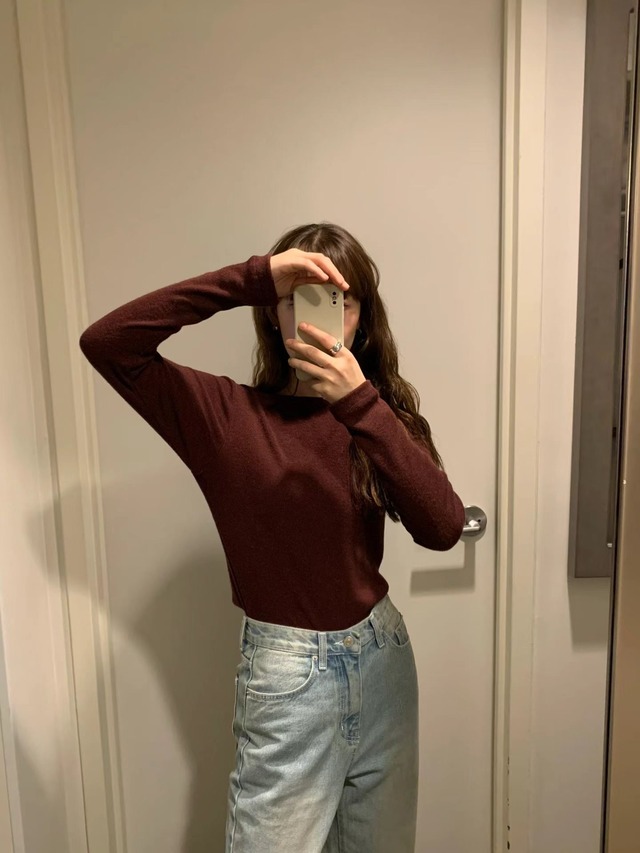 (予約) LIFFEY / Angora boat neck tee 5color