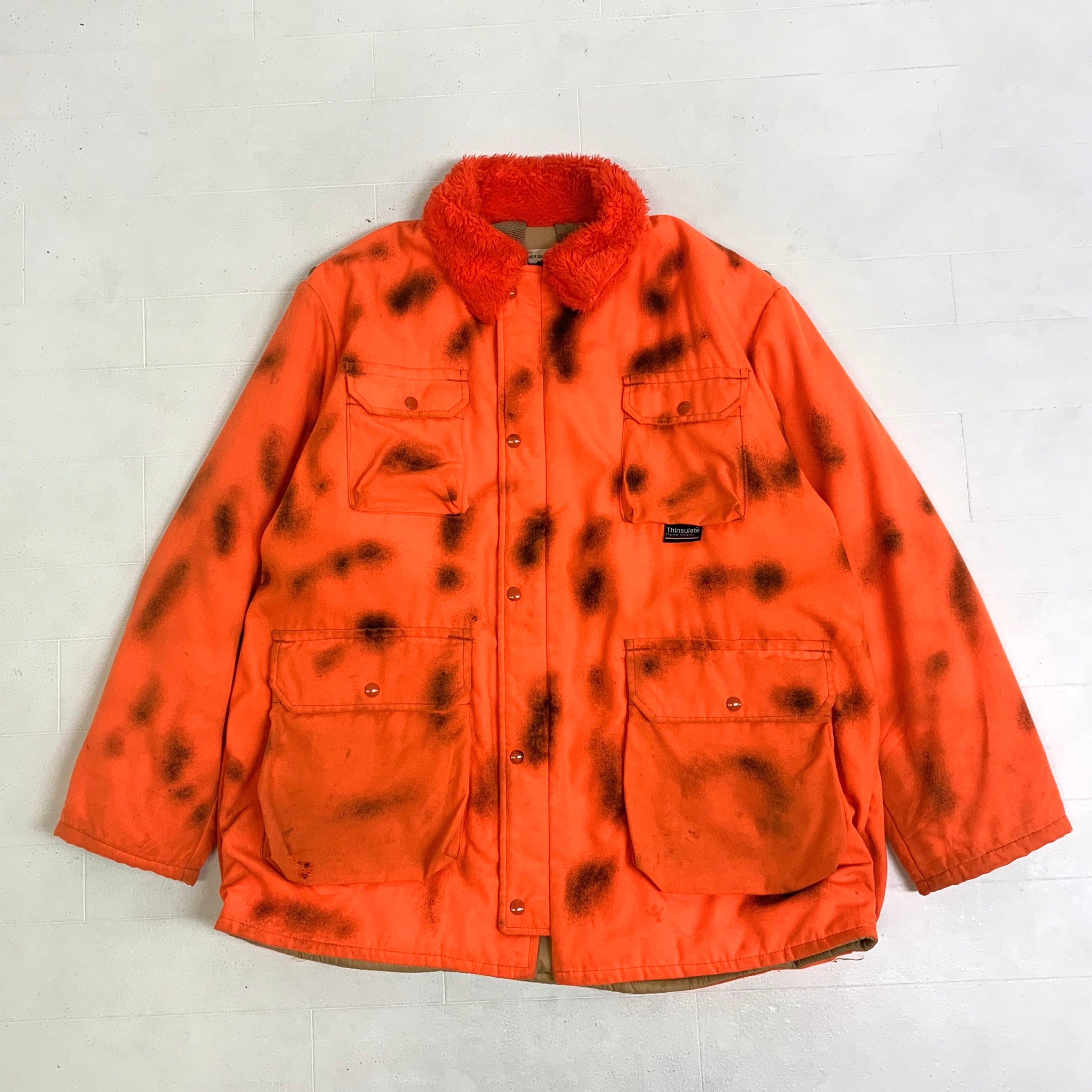 1990's hunting jacket with shoulder strap オレンジ 迷彩 カモ ハンティングジャケット ショルダーストラップ  アメリカ製 USA製 90s 90年代 vintage 古着 1447