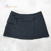 レディース トクコプルミエヴォル TOKUKO 1er VOL スカート ブラック系 無地 シンプル 黒 ポケット ミニスカート ショート丈 短め かわいい ボタン カジュアル 日本製 お出かけ おしゃれ