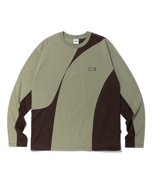 [CRITIC] INCISION MESH LONG SLEEVE T-SHIRTS OLIVE
