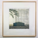 岩切裕子「雨だれ」 IWAKIRI Yuko, woodcut print, with frame thumbnail 1