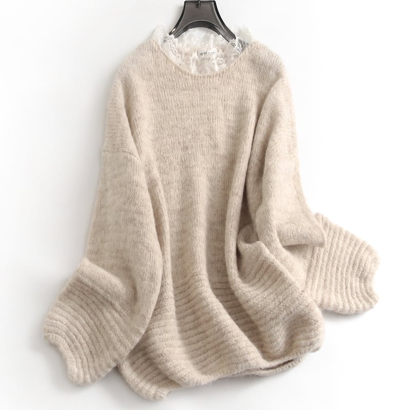 Frilled collar balloon sleeve knit TO0936