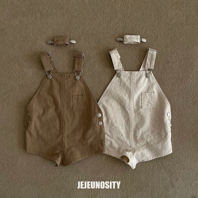 «予約»«ジュニアサイズあり» jejeunosity コットンショートオーバーオール 2colors