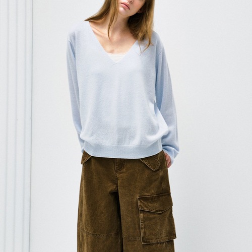 Wool V-Neck Knit  T6206