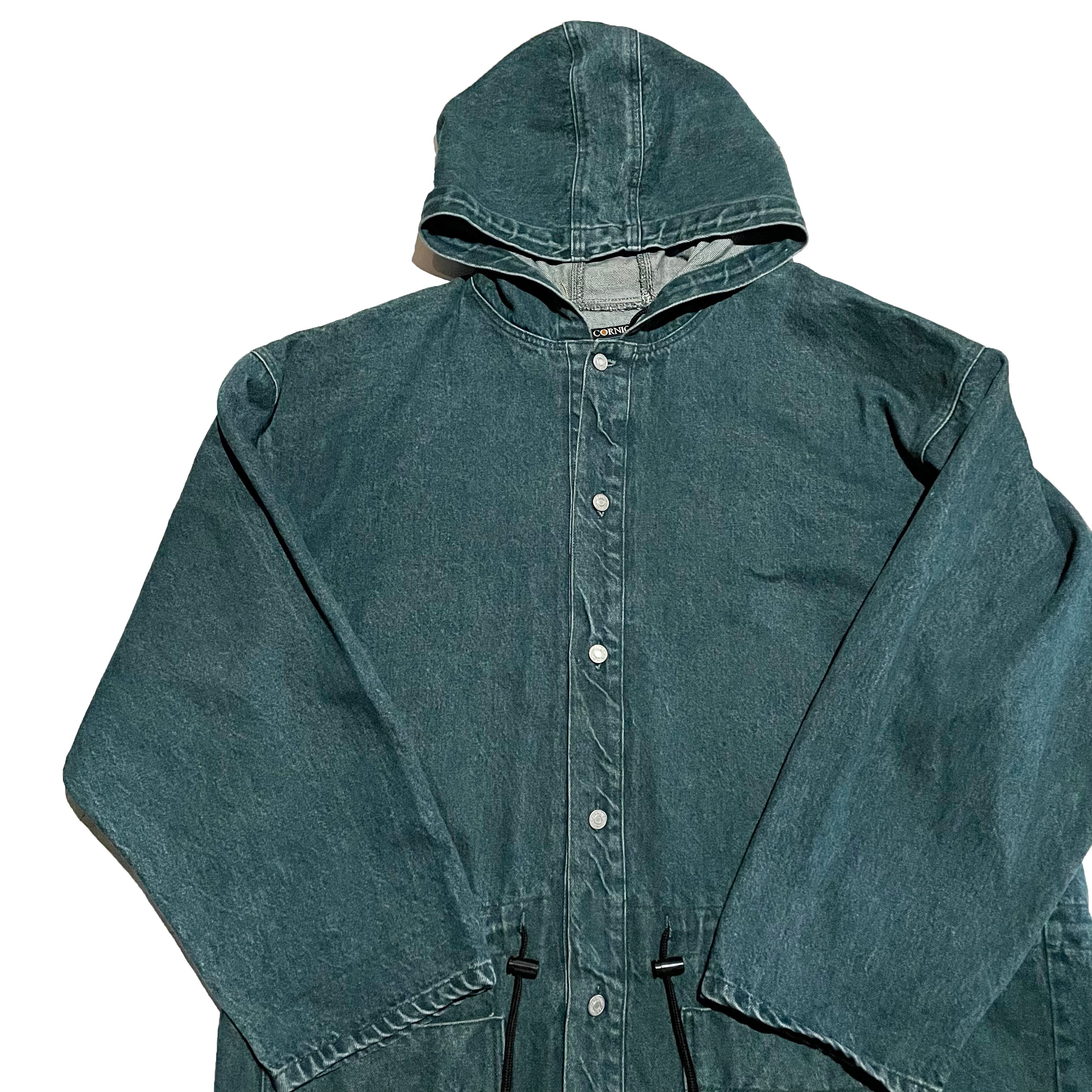 90's CORNICHE デニムモッズコート | 古着屋 Boogie