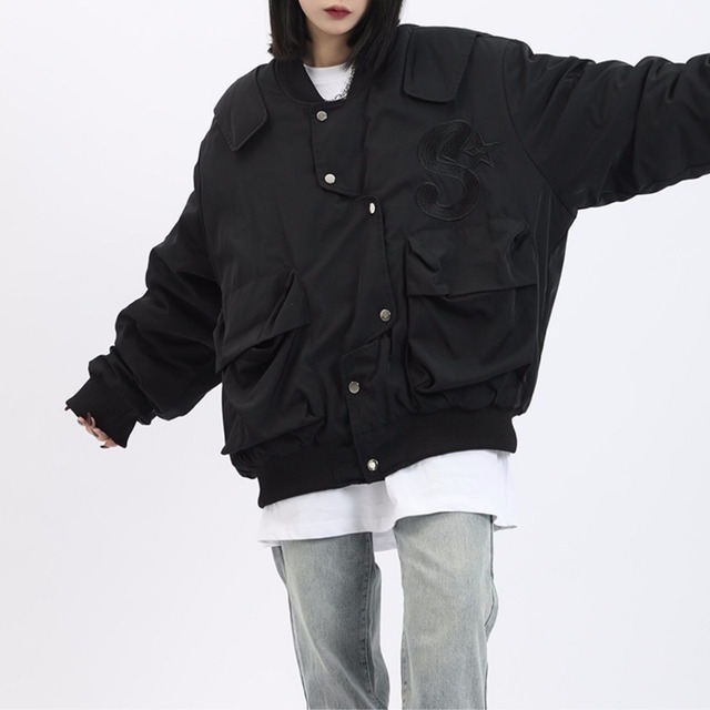 ロゴワッペンオーバーブルゾン 2col R01063