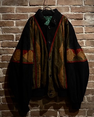 【Caka act3】“Daniel Hechter” Suede Leather Patchwork Jacket