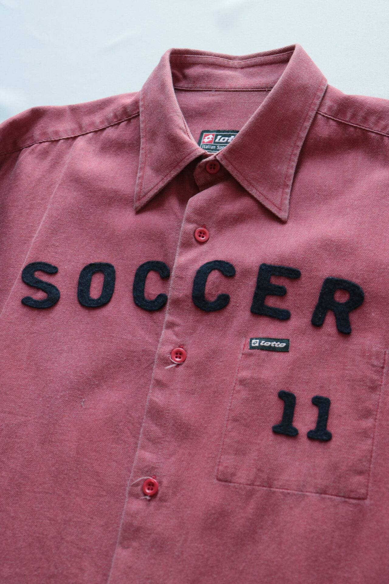 Vintage lotto soccer patch shirt