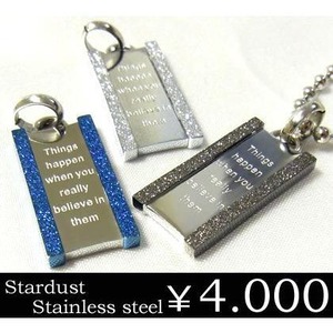 【年始セール】ネックレス ブルー ブラック スチールシルバー ステンレス プレート gps8311big