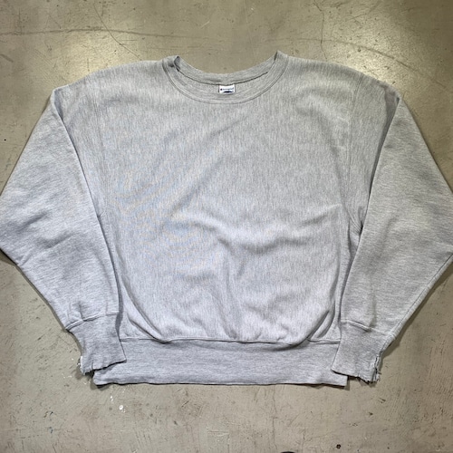 90's 00's OLD Champion チャンピオン リバースウィーブ RW スウェットシャツ 目無し ソリッド  グレー MEDIUM ダメージ有り 希少 ヴィンテージ BA-1544 RM1963H