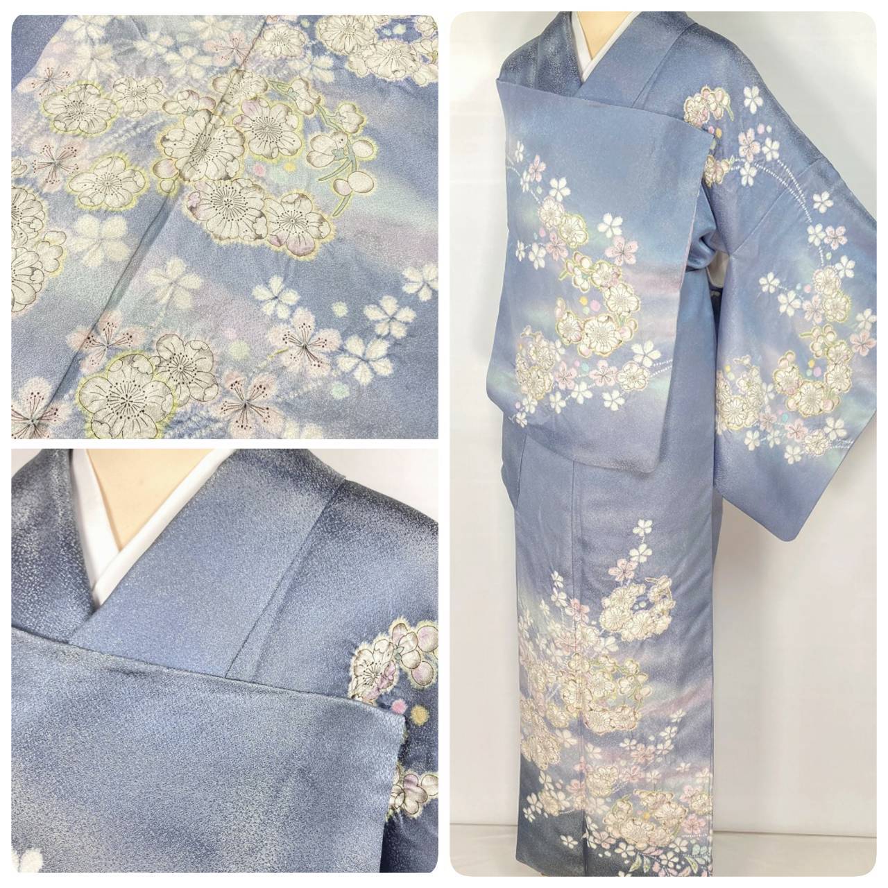 新品【夏帯】西陣織 名古屋帯 絽 鱗文 市松 絹 銀糸 白 紫 パステル ...